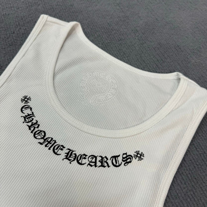 CHROME HEARTS Love You ribbed tank top