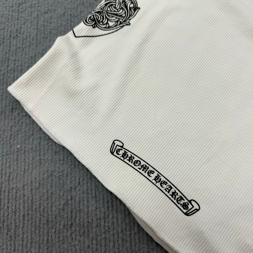 CHROME HEARTS Love You ribbed tank top