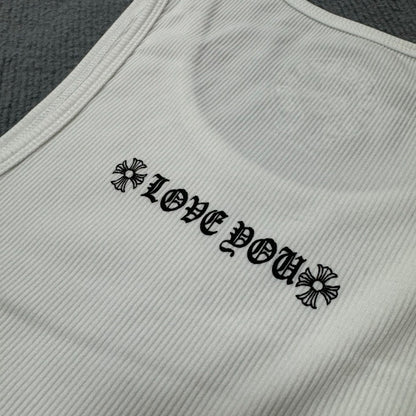 CHROME HEARTS Love You ribbed tank top