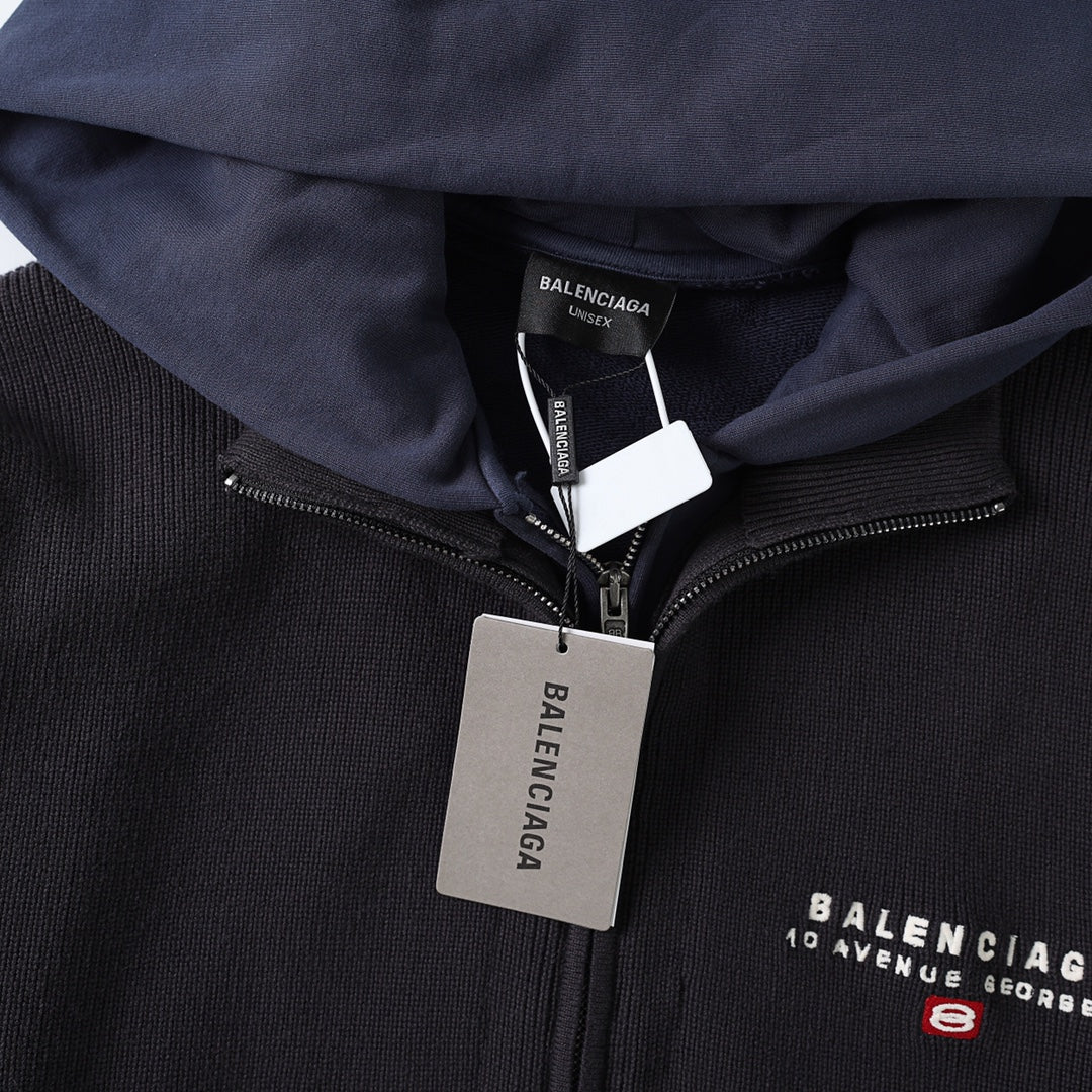BALENCIAGA Men's Hybrid Zip-Up Cardigan "Black"
