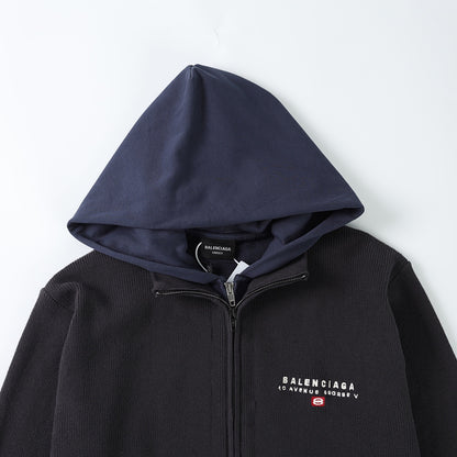 BALENCIAGA Men's Hybrid Zip-Up Cardigan "Black"