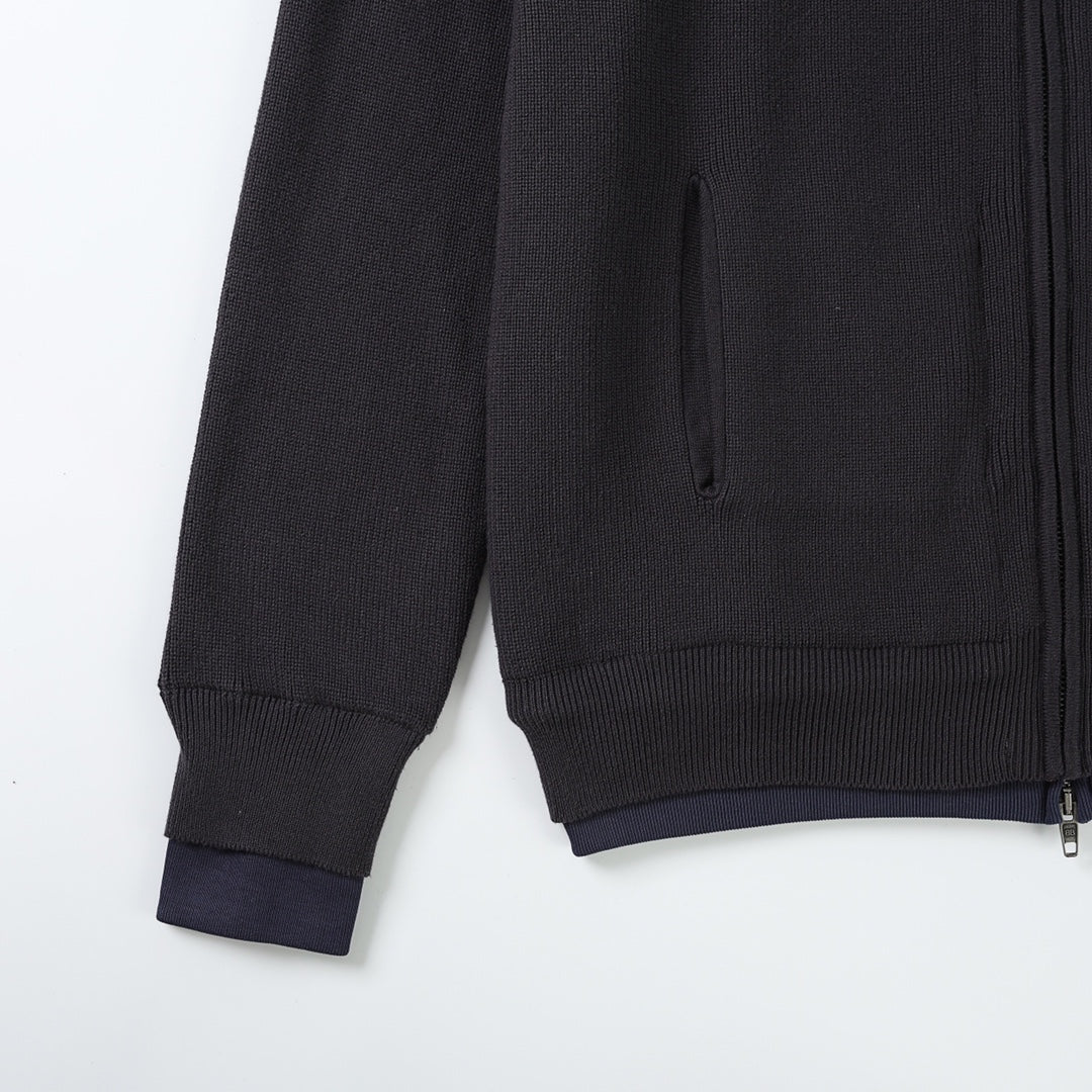 BALENCIAGA Men's Hybrid Zip-Up Cardigan "Black"