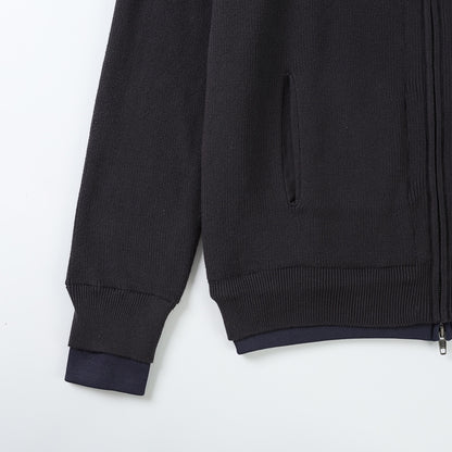 BALENCIAGA Men's Hybrid Zip-Up Cardigan "Black"