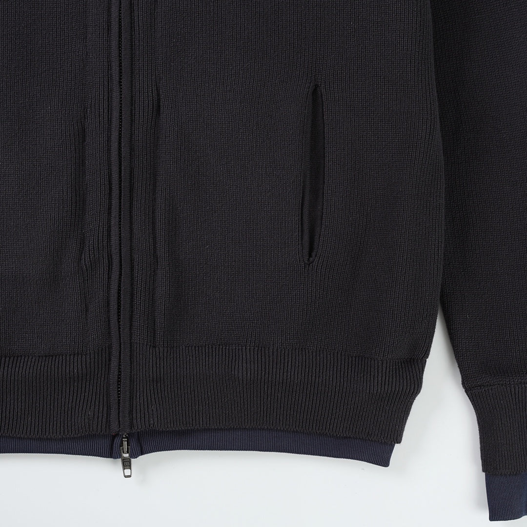 BALENCIAGA Men's Hybrid Zip-Up Cardigan "Black"