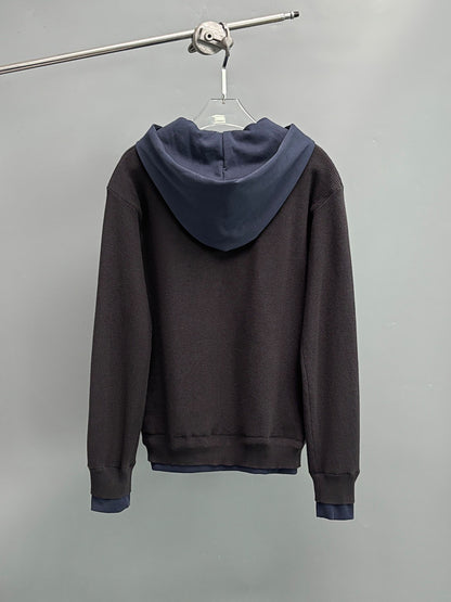 BALENCIAGA Men's Hybrid Zip-Up Cardigan "Black"