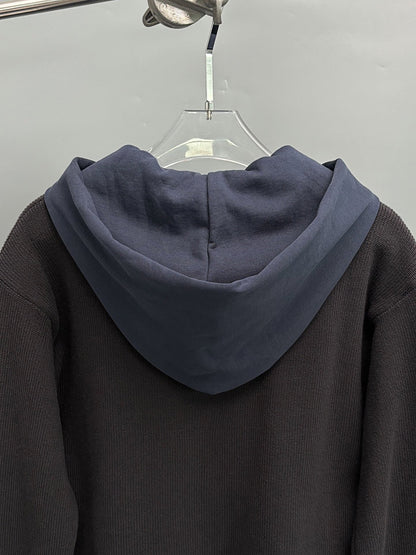 BALENCIAGA Men's Hybrid Zip-Up Cardigan "Black"