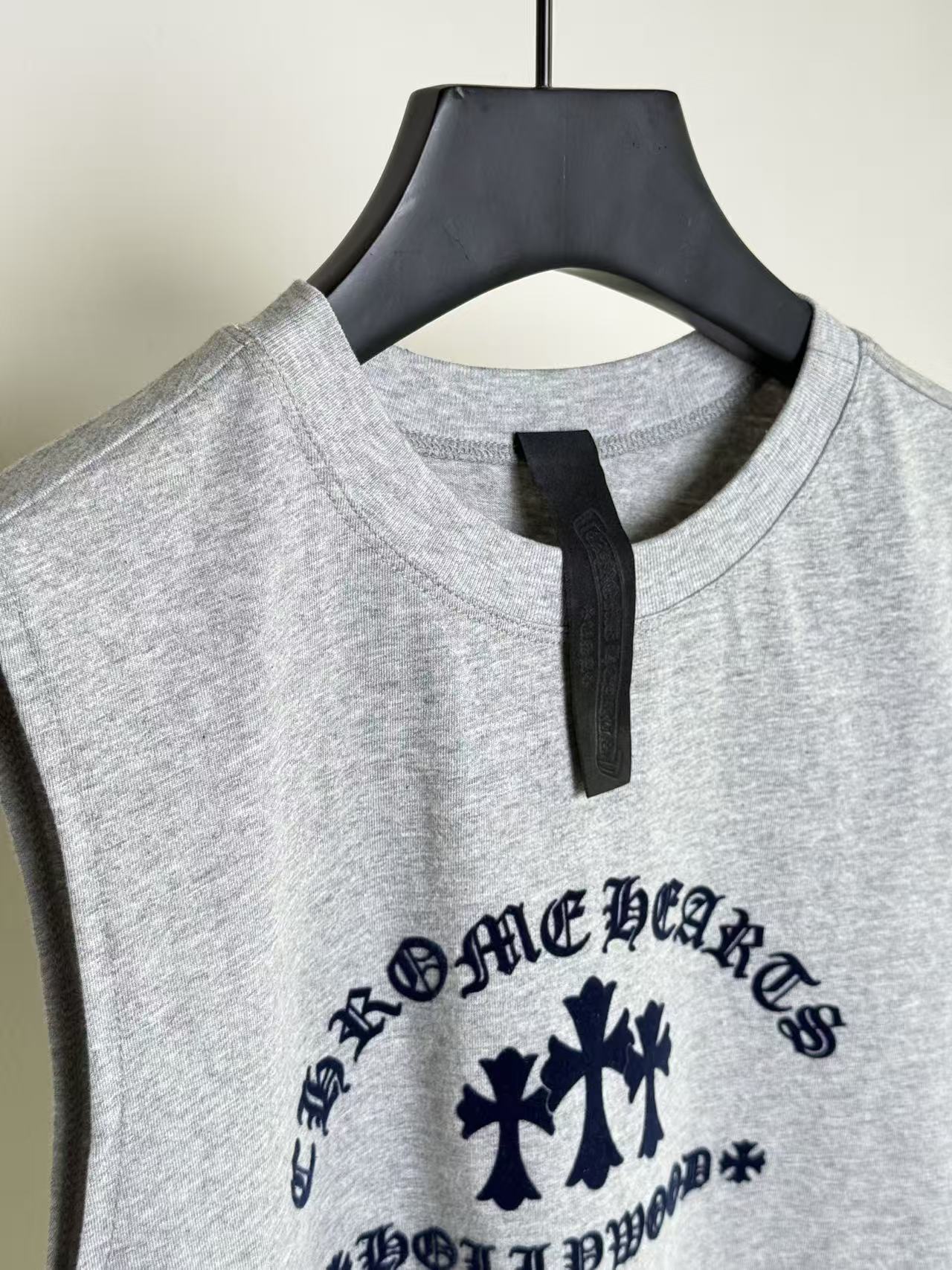 CHROME HEARTS Cemetery Cross Scroll Tank Top
