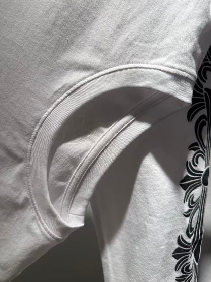 CHROME HEARTS LONG SLEEVE T-SHIRT FLORAL CROSS