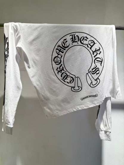 CHROME HEARTS LONG SLEEVE T-SHIRT FLORAL CROSS