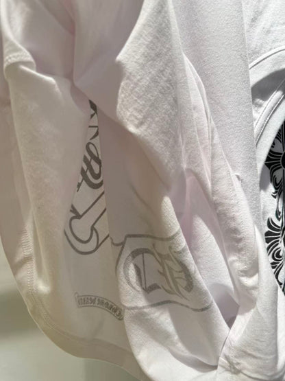 CHROME HEARTS LONG SLEEVE T-SHIRT FLORAL CROSS