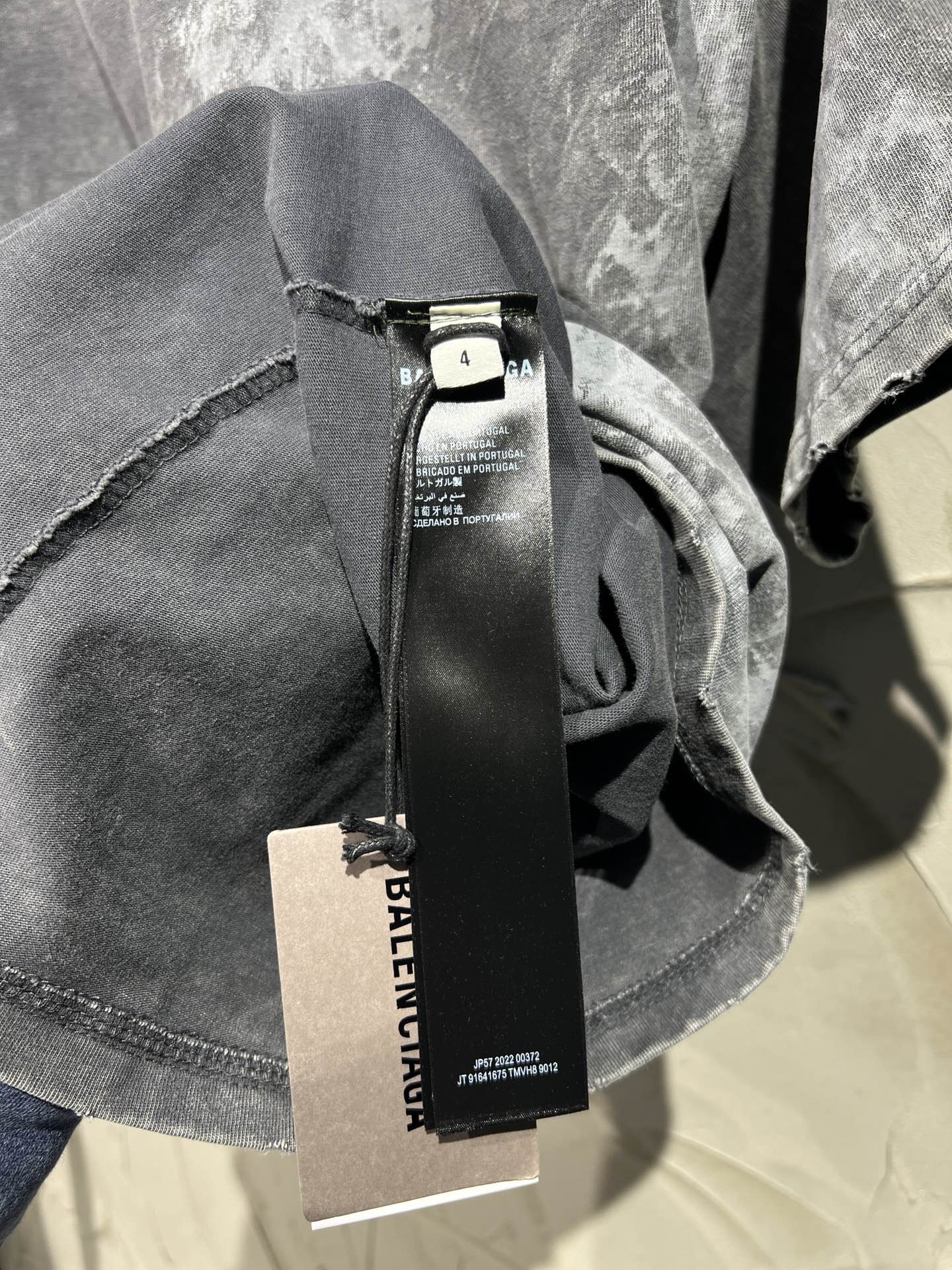 BALENCIAGA Men's Back T-Shirt Medium Fit "Gray"