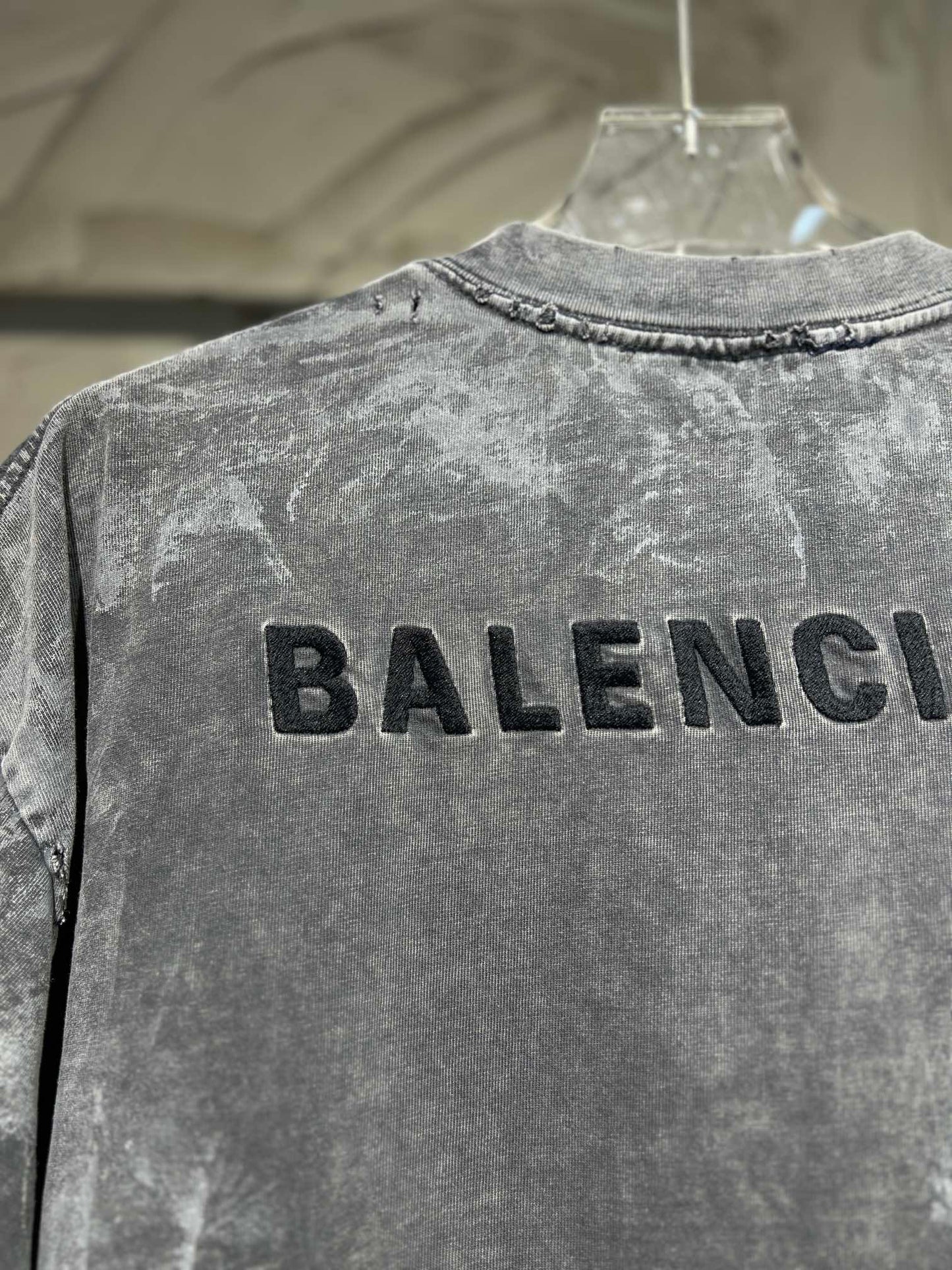 BALENCIAGA Men's Back T-Shirt Medium Fit "Gray"
