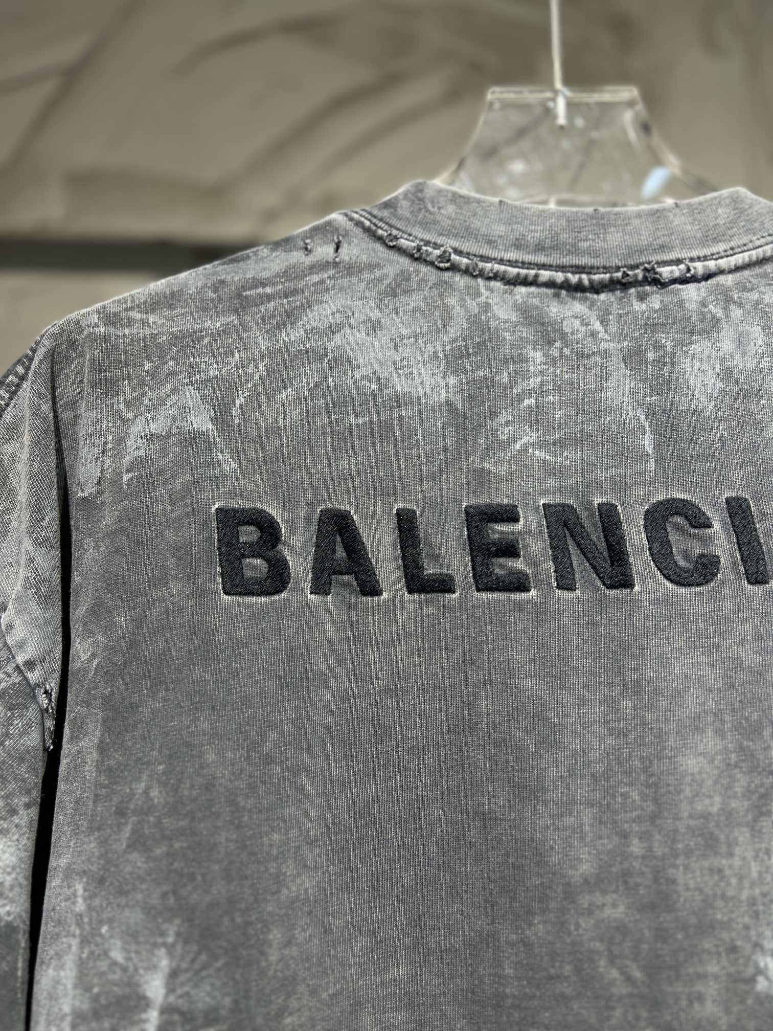 BALENCIAGA Men's Back T-Shirt Medium Fit "Gray"