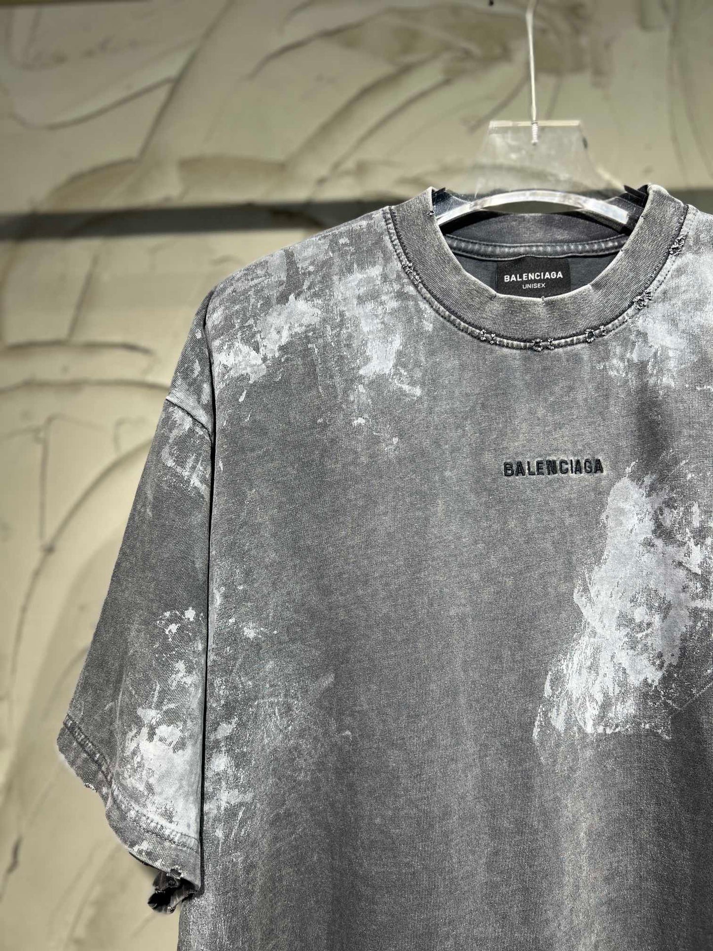 BALENCIAGA Men's Back T-Shirt Medium Fit "Gray"