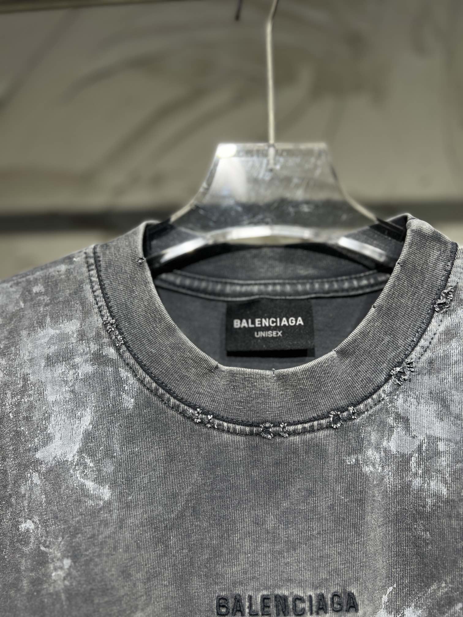 BALENCIAGA Men's Back T-Shirt Medium Fit "Gray"