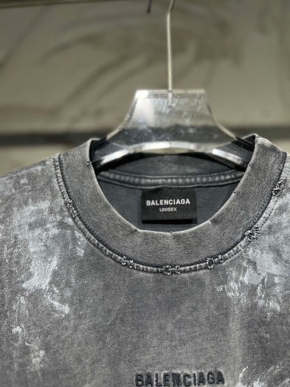 BALENCIAGA Men's Back T-Shirt Medium Fit "Gray"
