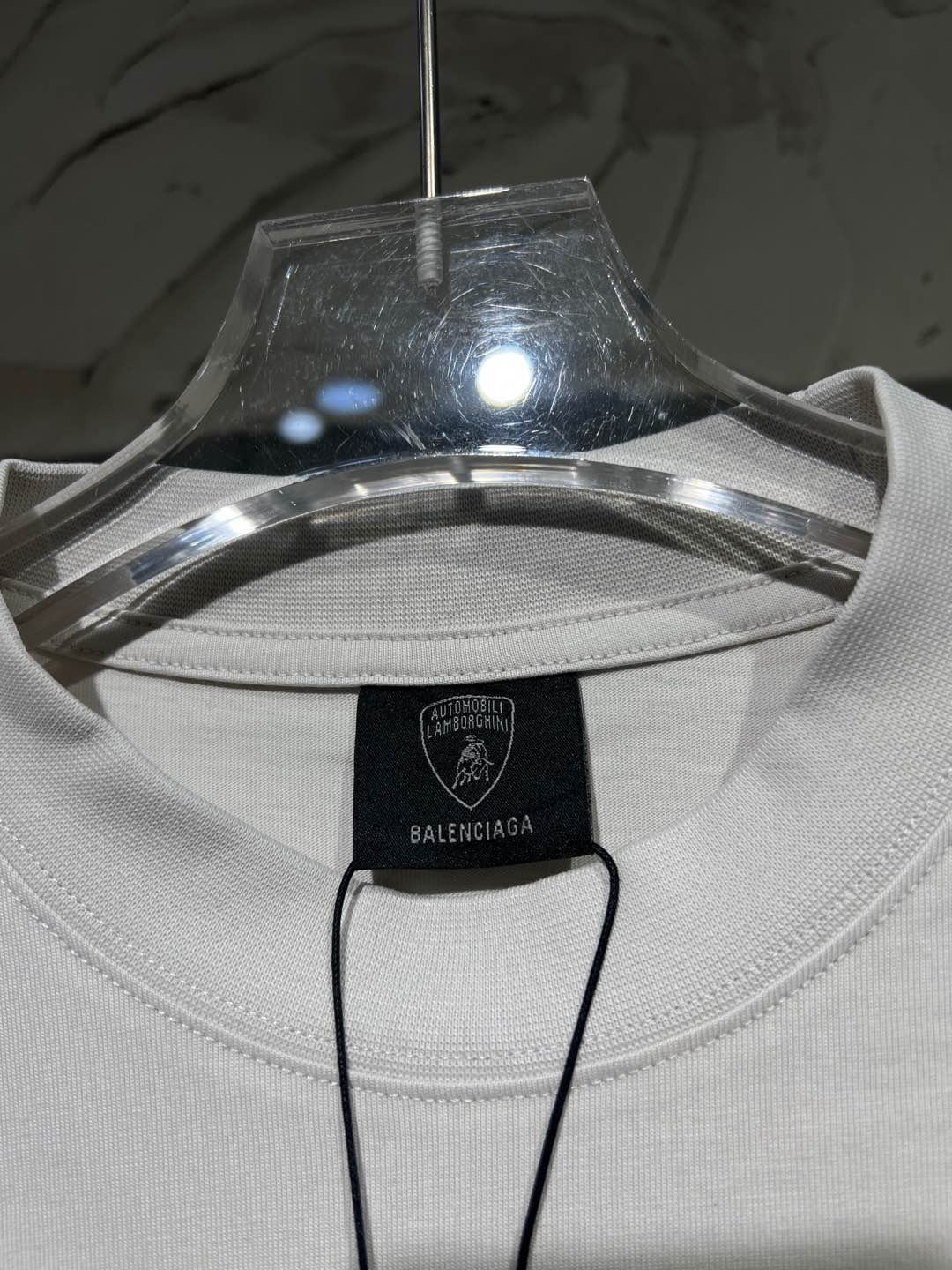BALENCIAGA Automobili Lamborghini Long Sleeve Oversized T-Shirt "White"