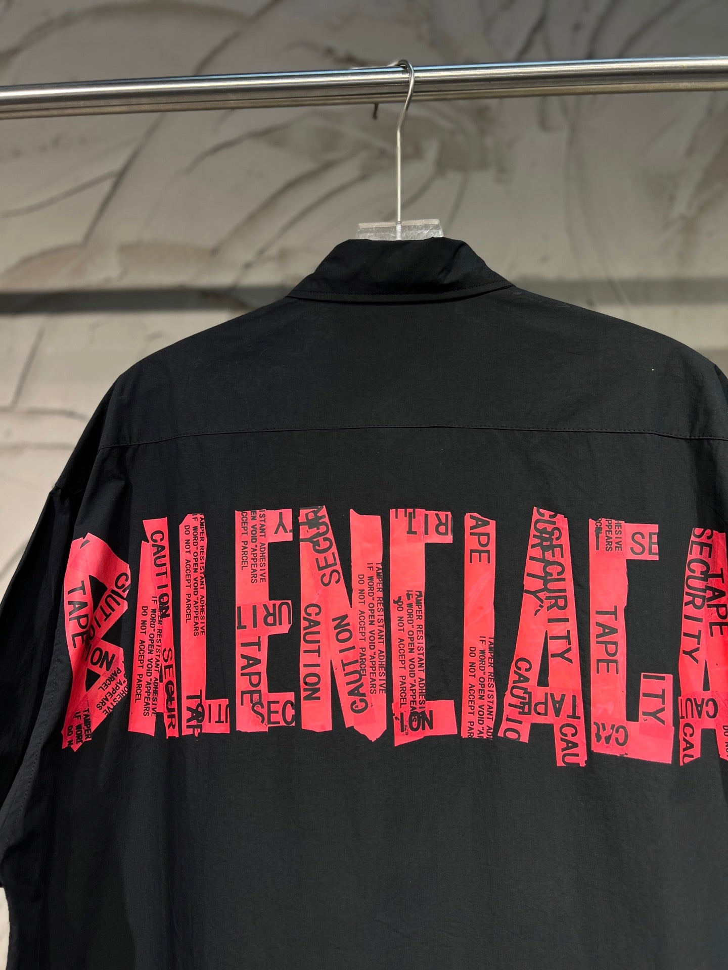 Balenciaga Black Cotton Shirt With Logo