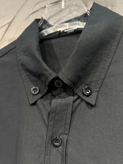 Balenciaga Black Cotton Shirt With Logo