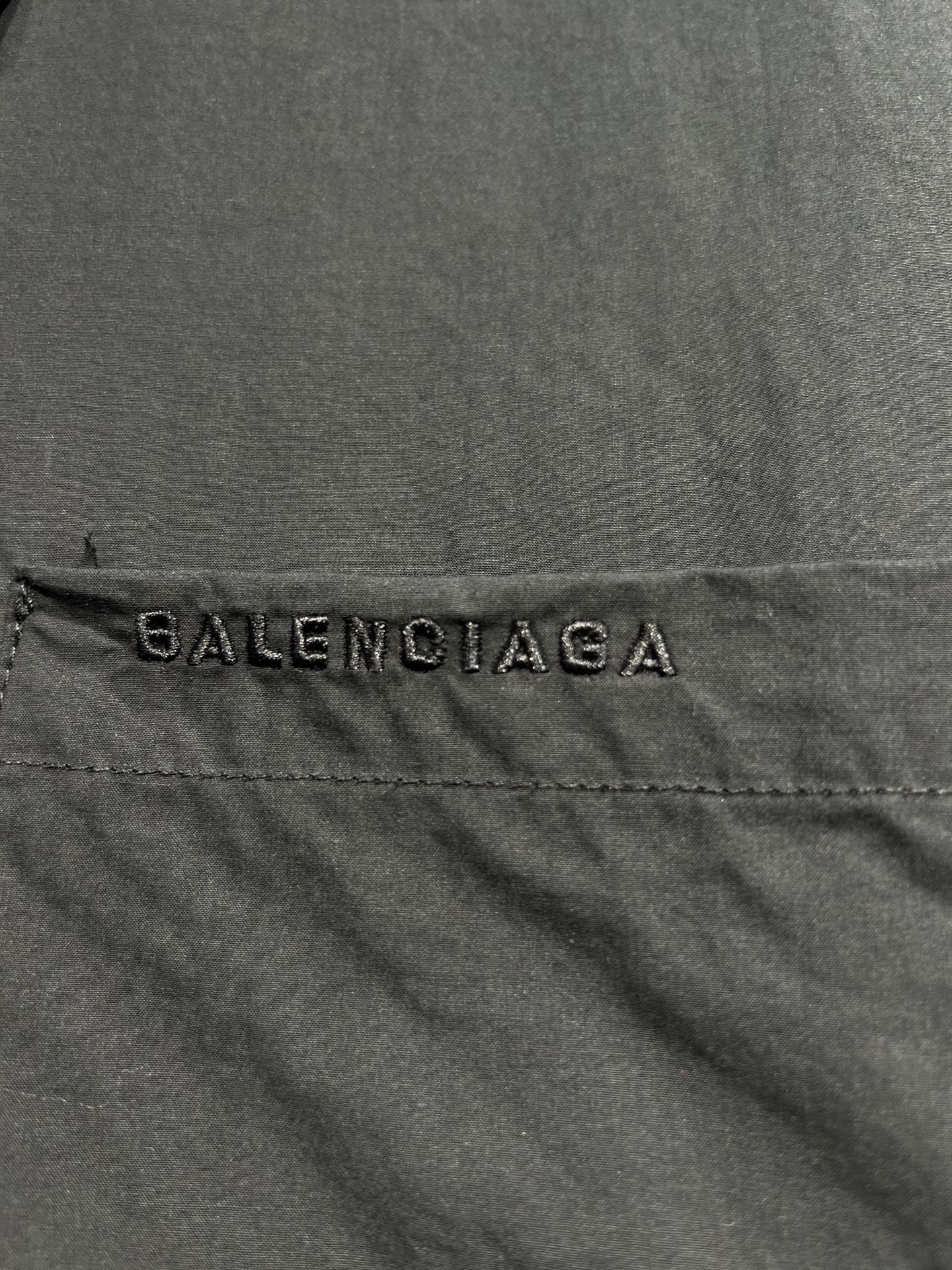 Balenciaga Black Cotton Shirt With Logo