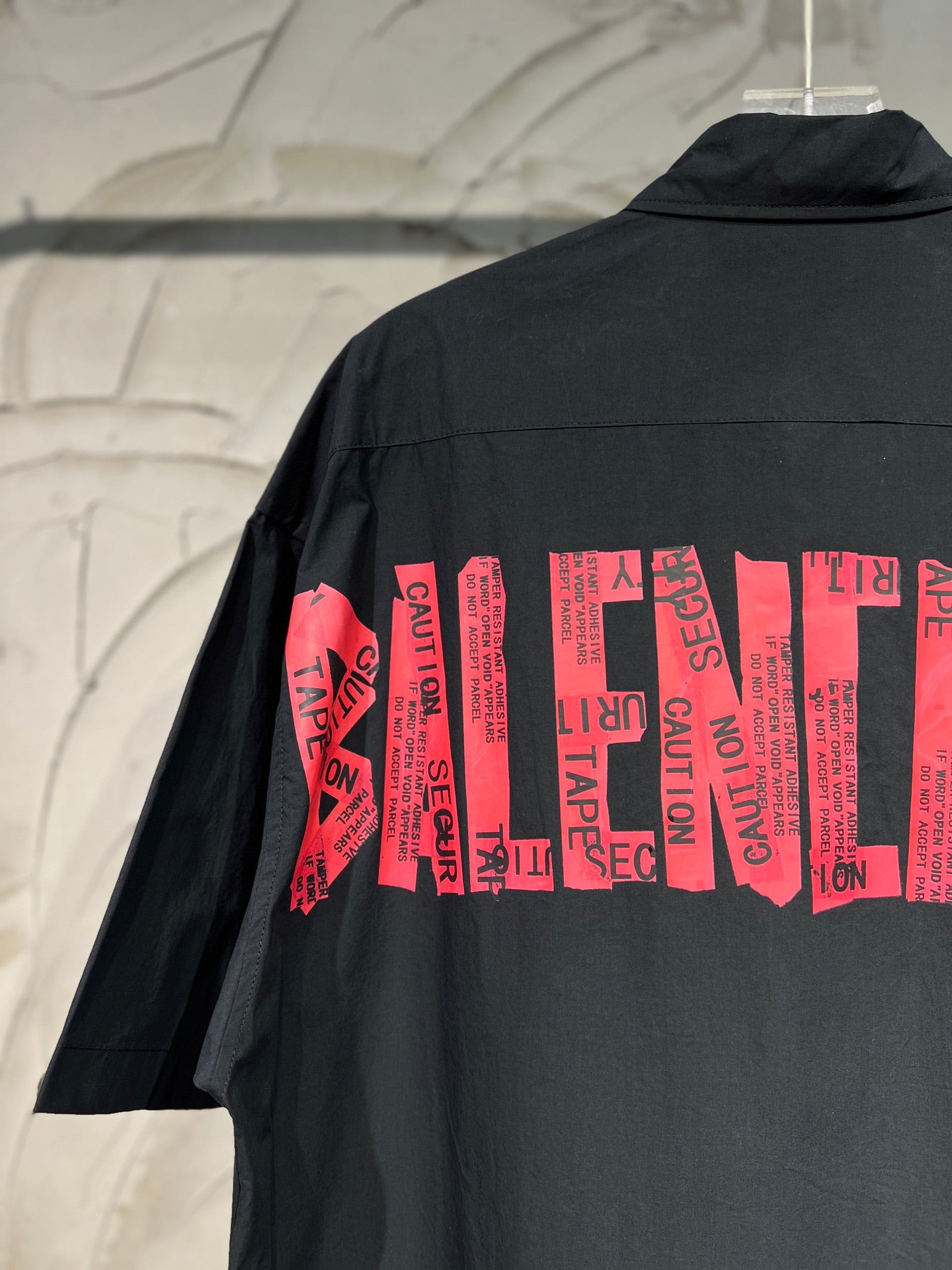 Balenciaga Black Cotton Shirt With Logo