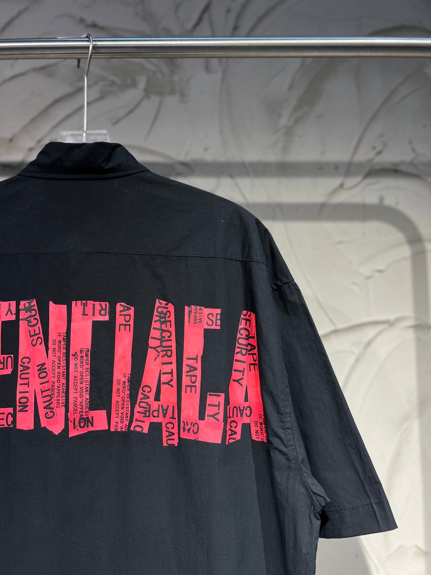Balenciaga Black Cotton Shirt With Logo