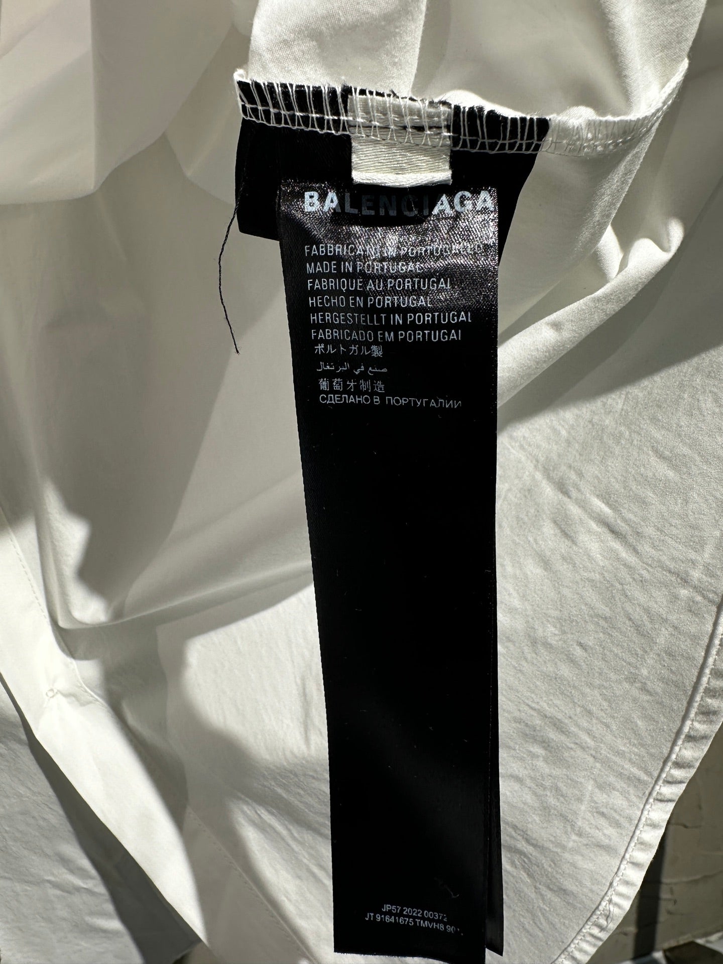 Balenciaga Black Cotton Shirt With Logo