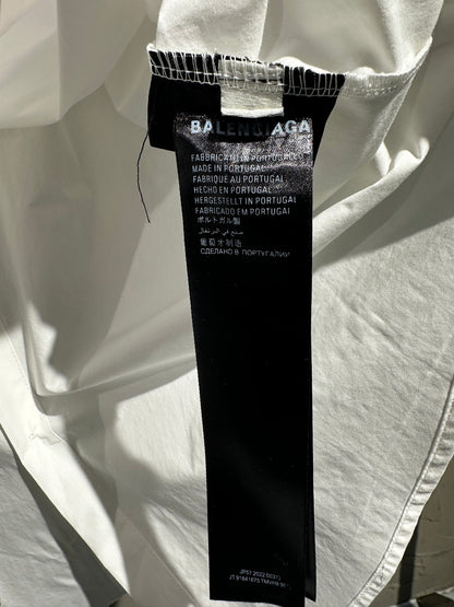 Balenciaga Black Cotton Shirt With Logo