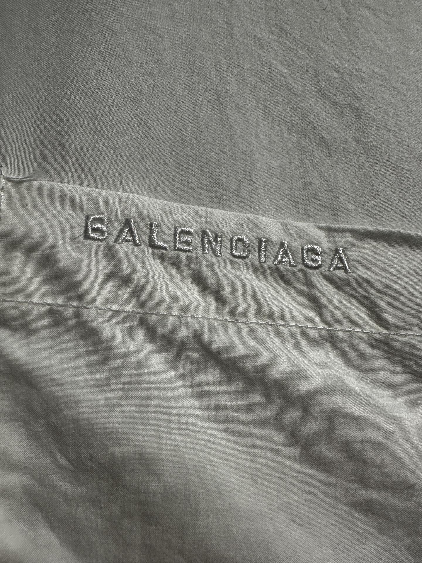 Balenciaga Black Cotton Shirt With Logo