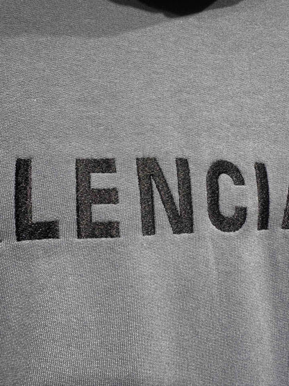 Balenciaga Back Zip-up Hoodie Regular Fit in Faded Dark Blue/black