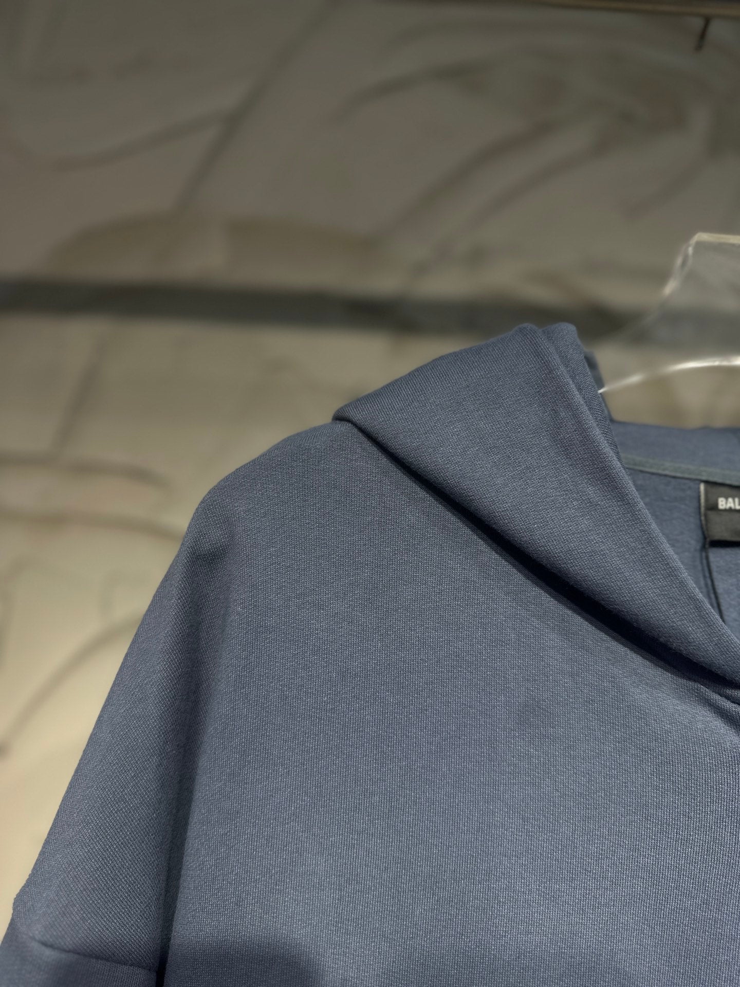 Balenciaga Back Zip-up Hoodie Regular Fit in Faded Dark Blue/black