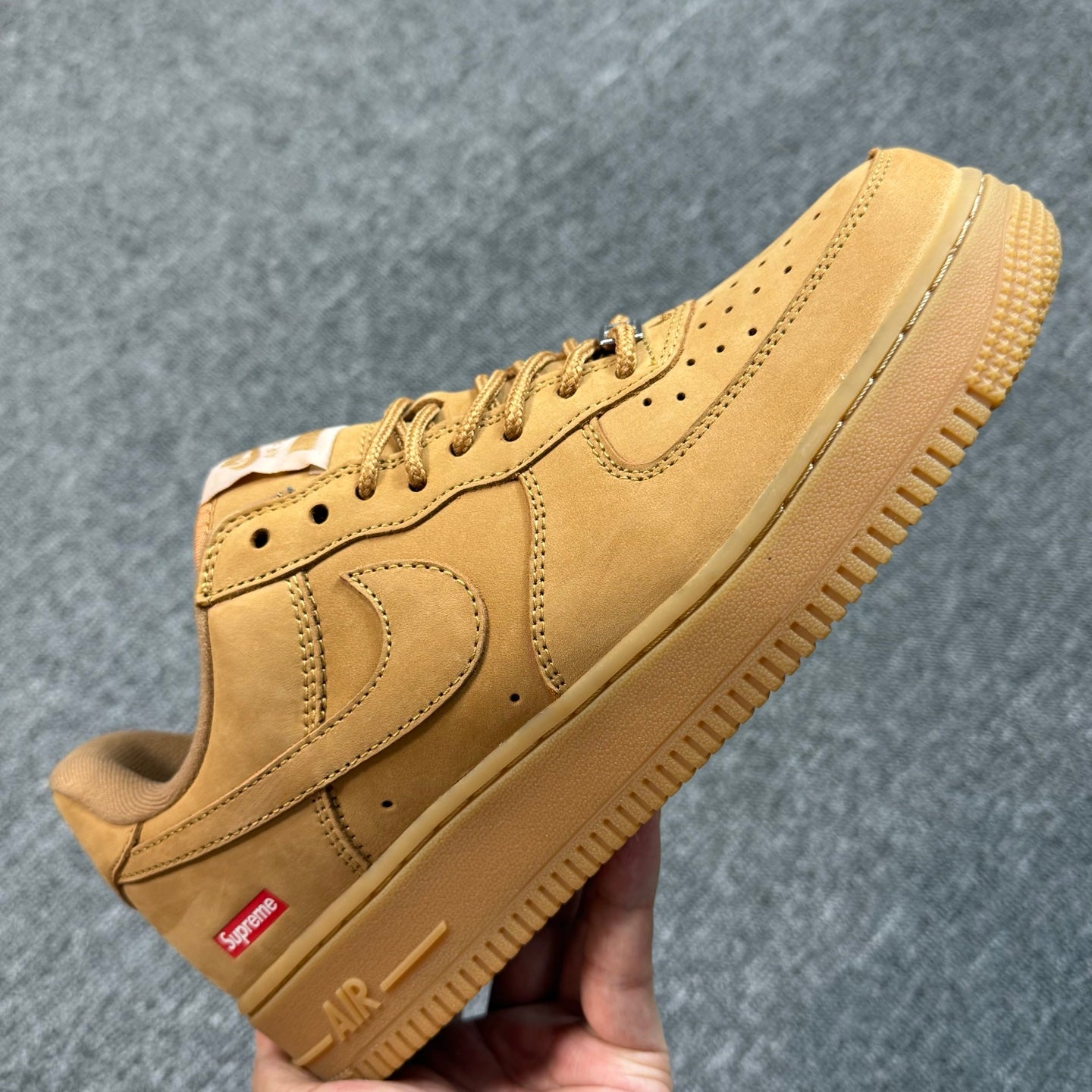 Supreme × Nike Air Force 1 Low "Flax/Wheat"