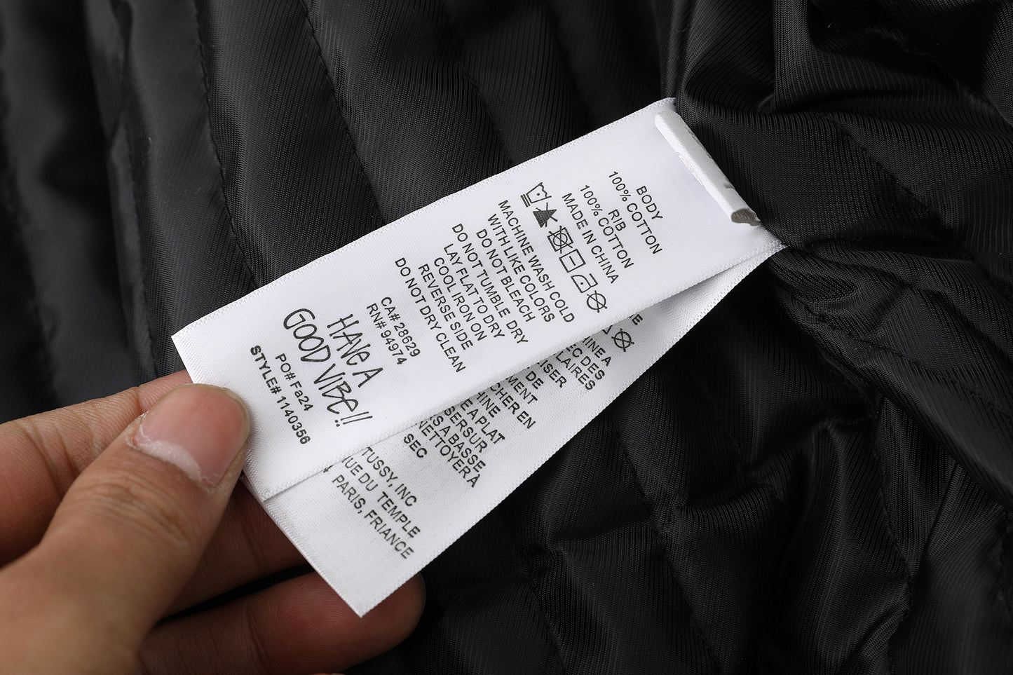 Stussy Work Jacket Contrast Stitch "Black"