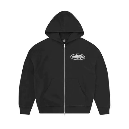 Cortez print zip-up hoodie and sweatpants