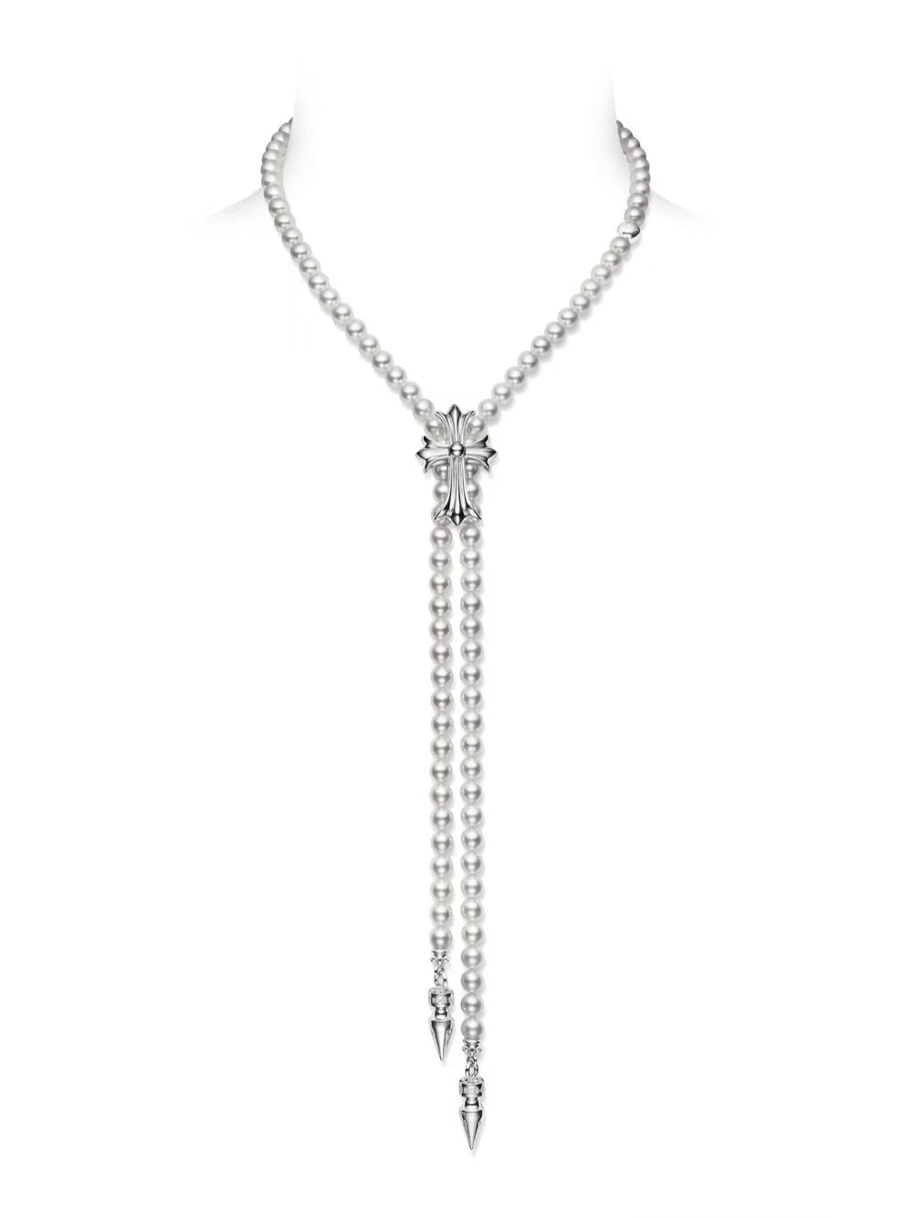 Chrome Hearts xmikimoto co-branded cross bullet tassel earrings