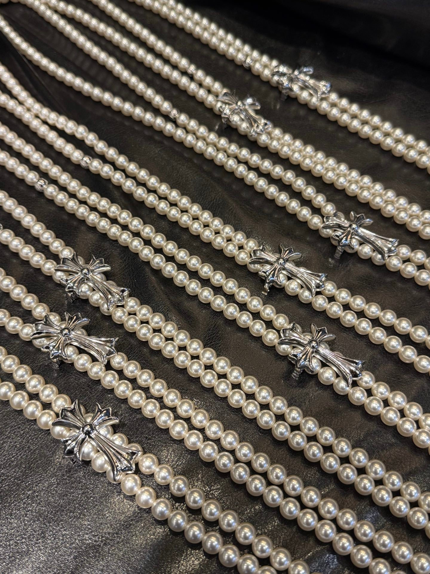 Chrome Hearts xmikimoto co-branded cross bullet tassel earrings