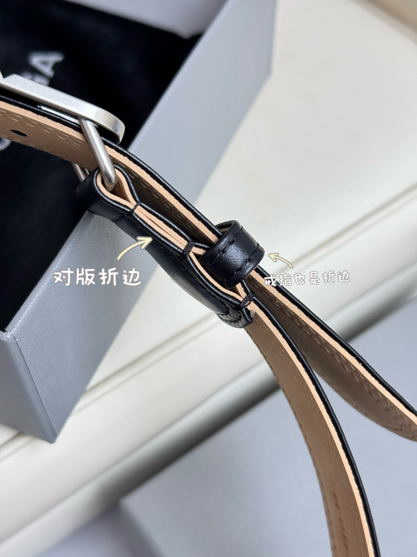 BALENCIAGA Bb Soft Belt in Black-3cm