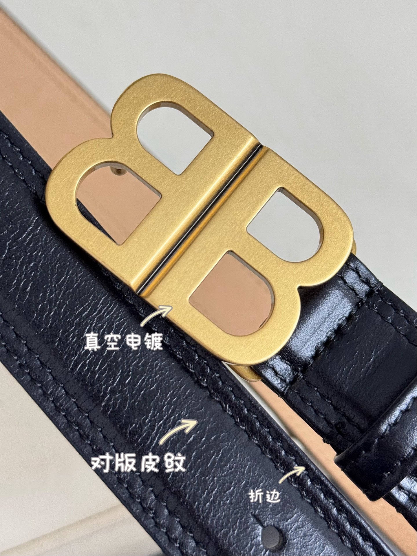 BALENCIAGA Bb Soft Belt in Black-3cm