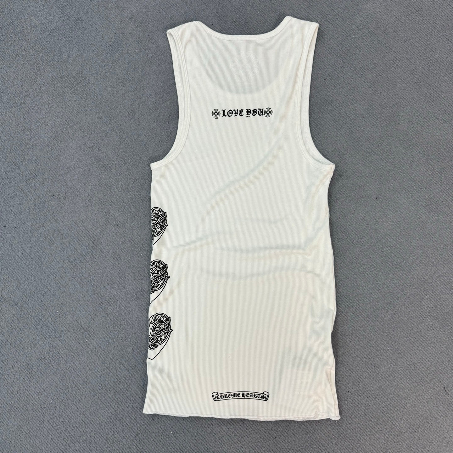 CHROME HEARTS Love You ribbed tank top