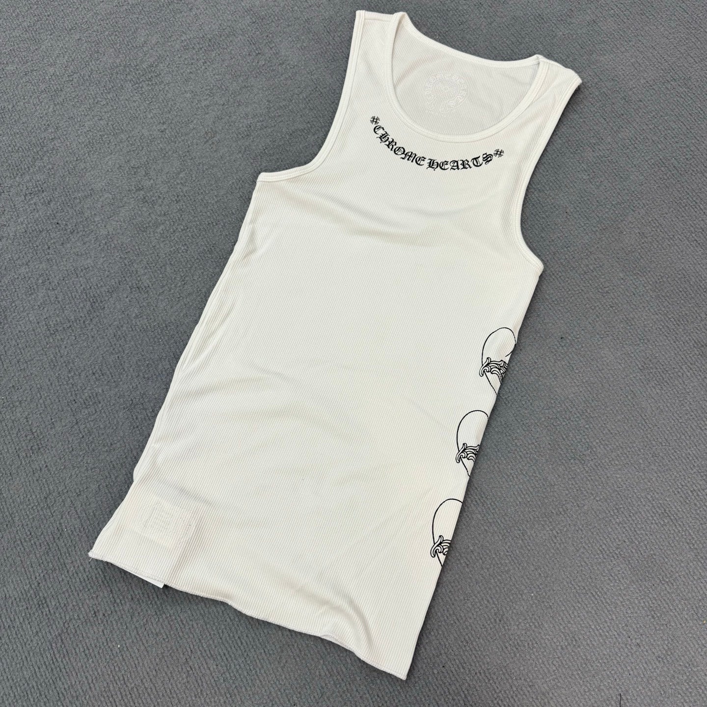 CHROME HEARTS Love You ribbed tank top