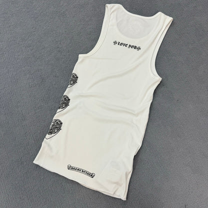 CHROME HEARTS Love You ribbed tank top