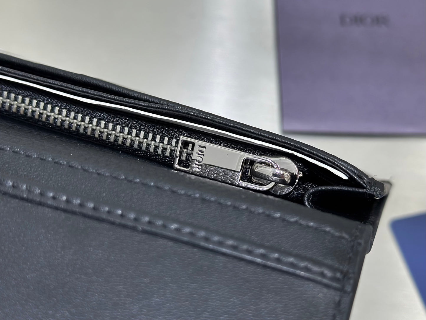 Dior Men's Long Wallet with Bifold Coin Pocket