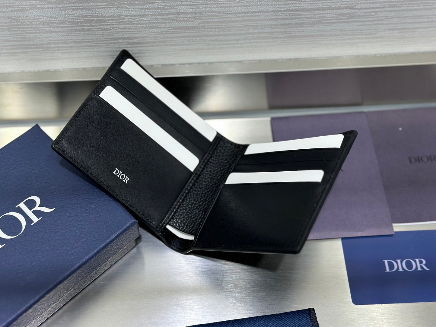DIOR Logo folding wallet