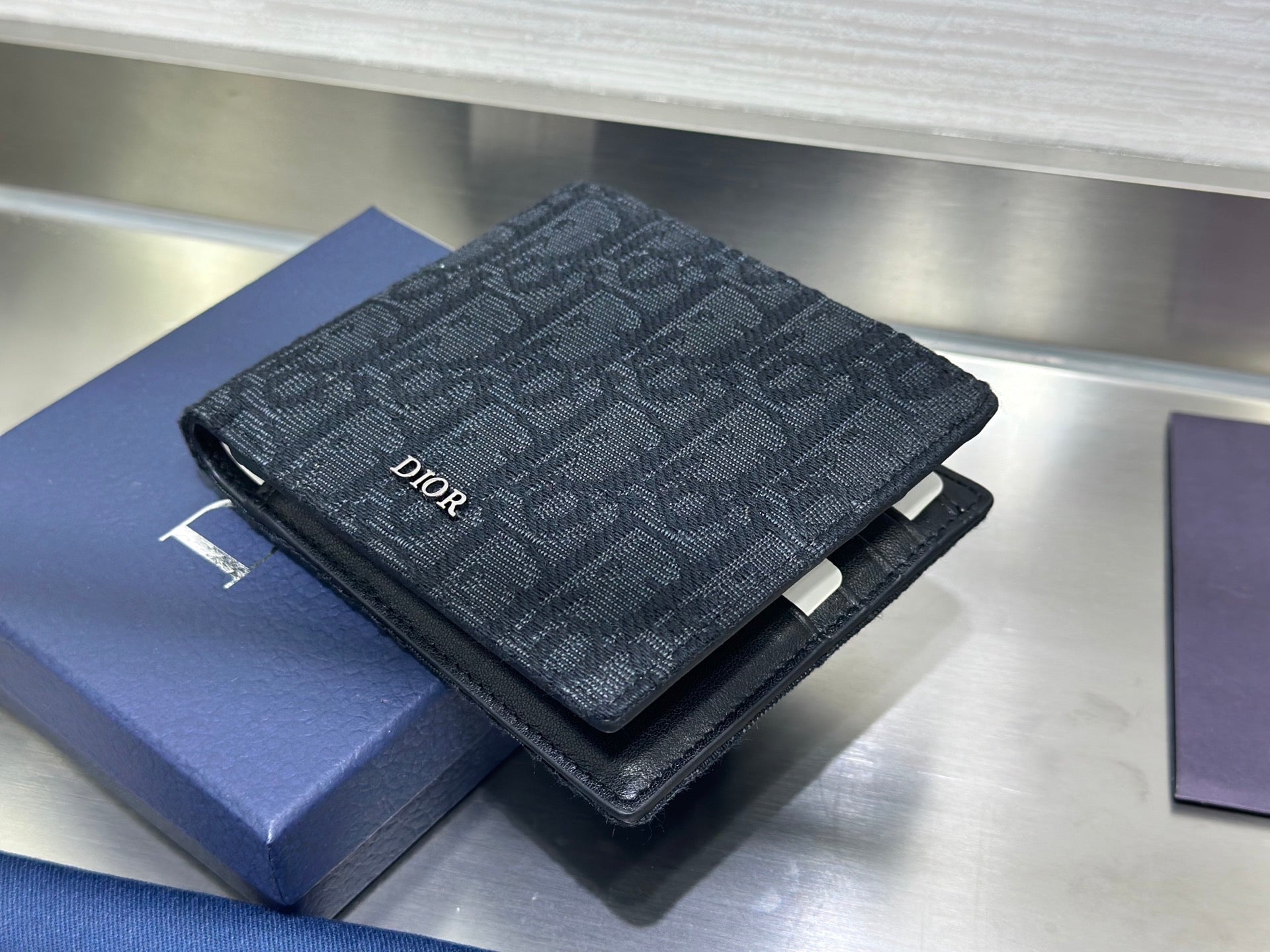 DIOR Logo folding wallet