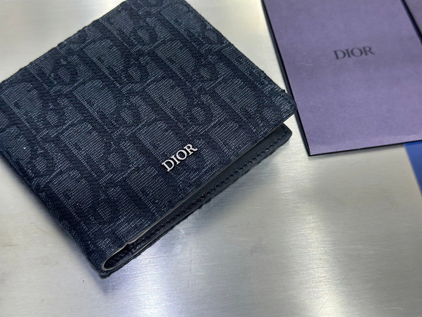 DIOR Logo folding wallet