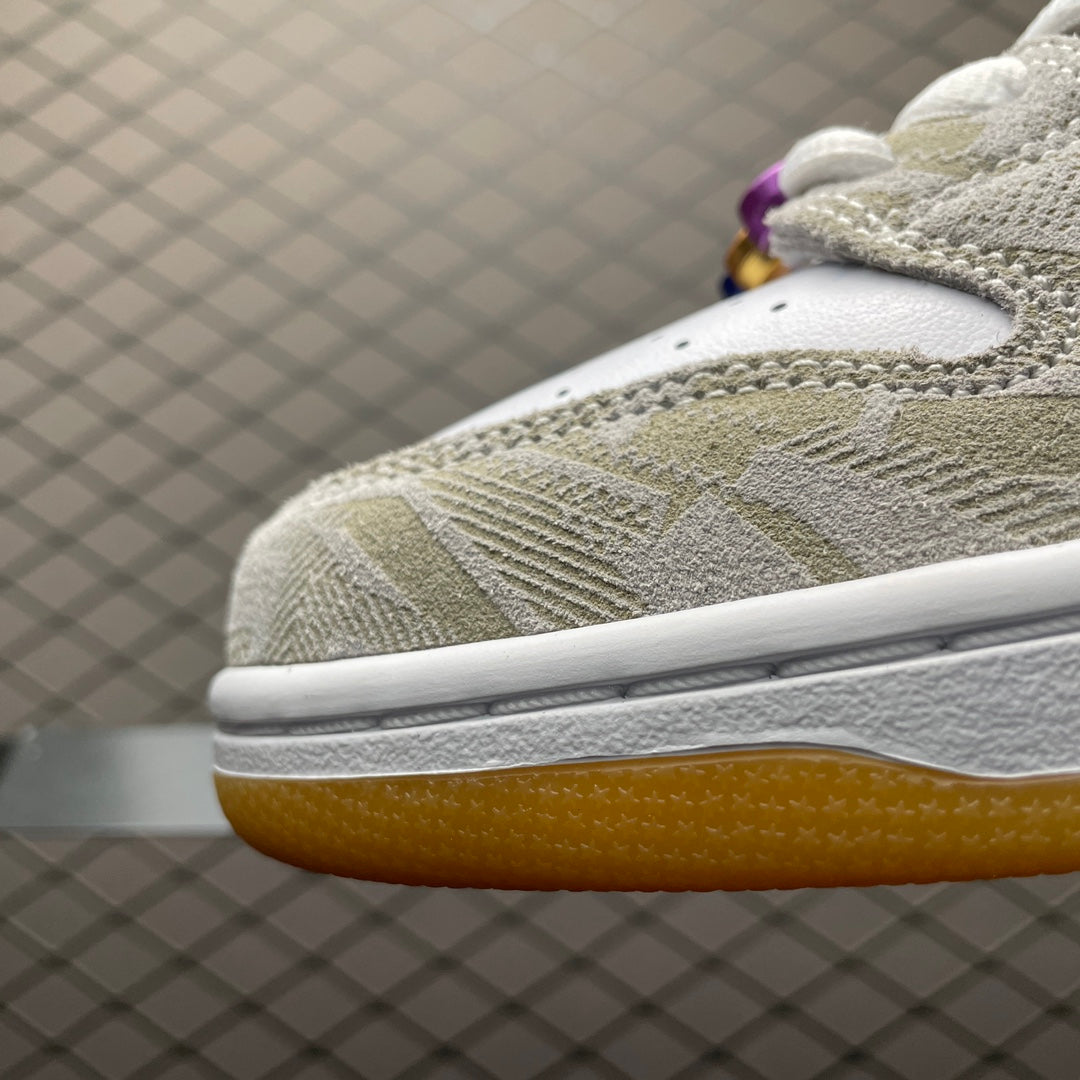Rayssa Leal × Nike SB Dunk Low PRM "Pure Platinum and Vivid Purple"