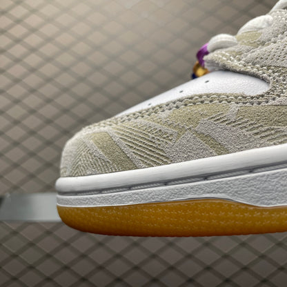 Rayssa Leal × Nike SB Dunk Low PRM "Pure Platinum and Vivid Purple"