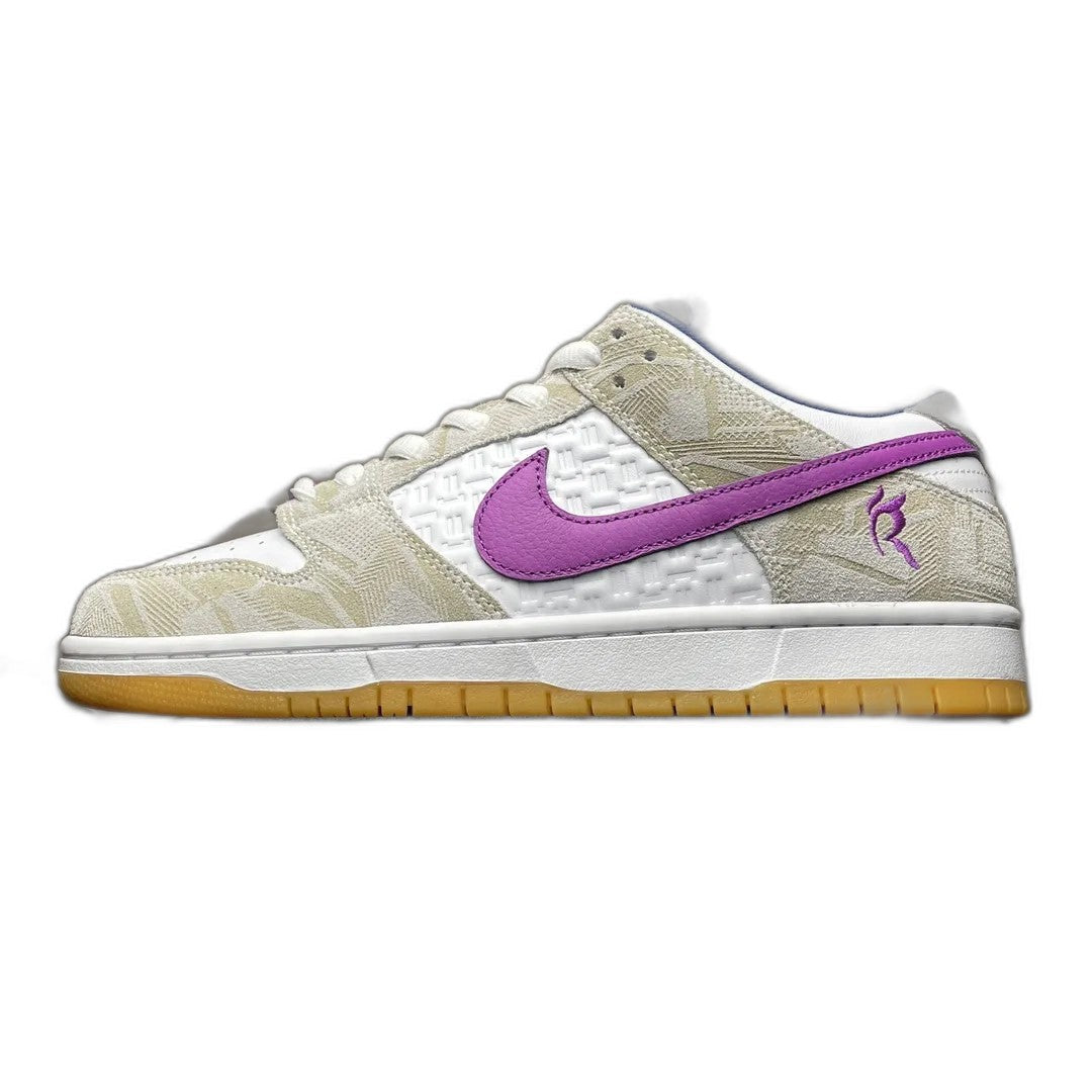 Rayssa Leal × Nike SB Dunk Low PRM "Pure Platinum and Vivid Purple"
