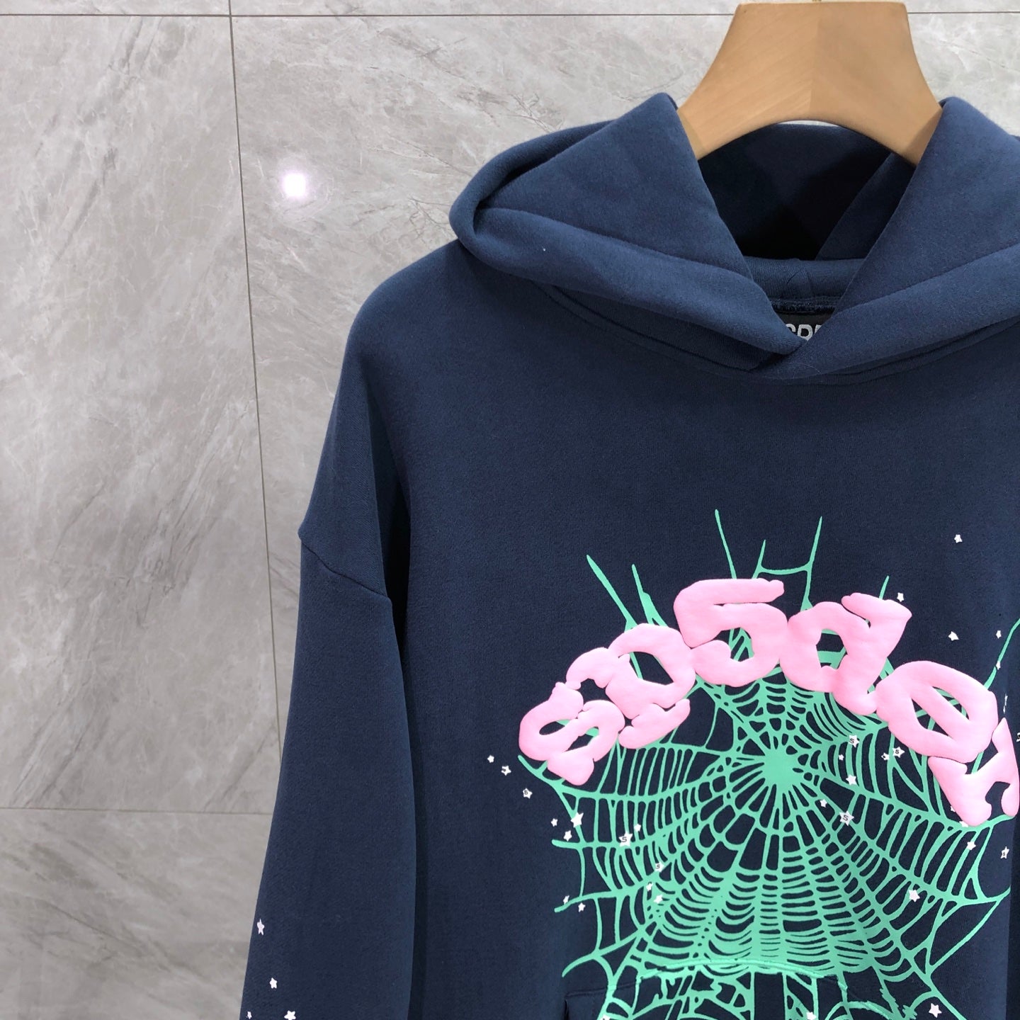 Sp5der OG Web Hoodie Navy