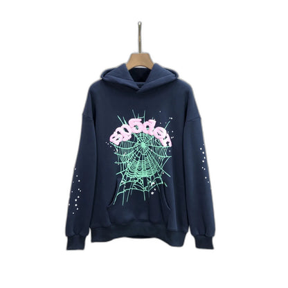 Sp5der OG Web Hoodie Navy
